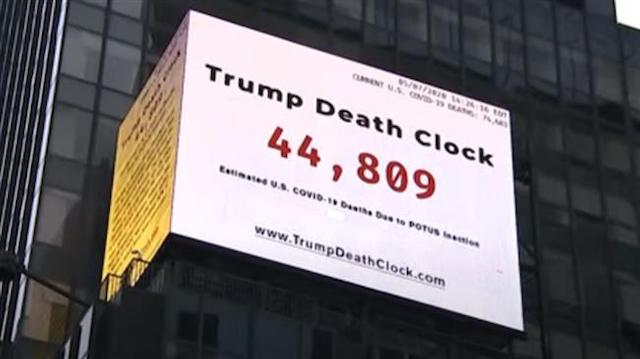 �Trump Death Clock� counts preventable US coronavirus deaths
