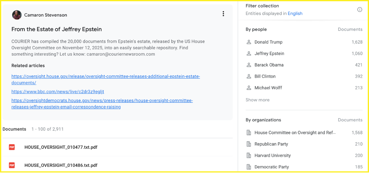 This Database Lets You Search Through All 20,000 Jeffrey Epstein Emails