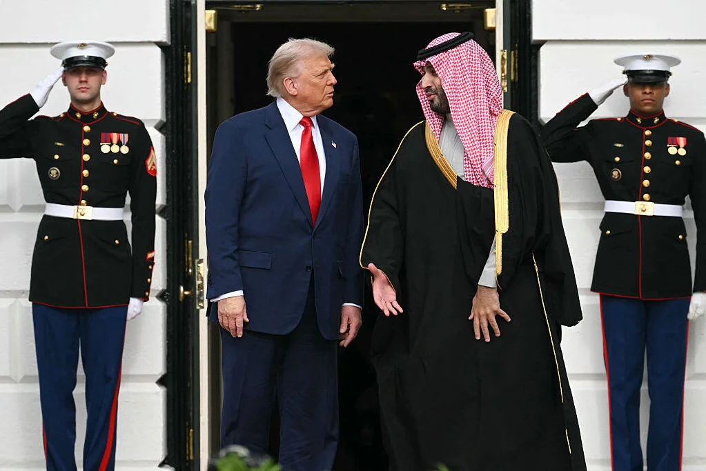 Trump welcomes MBS for White House visit with fanfare for Saudi crown prince and military flyover
