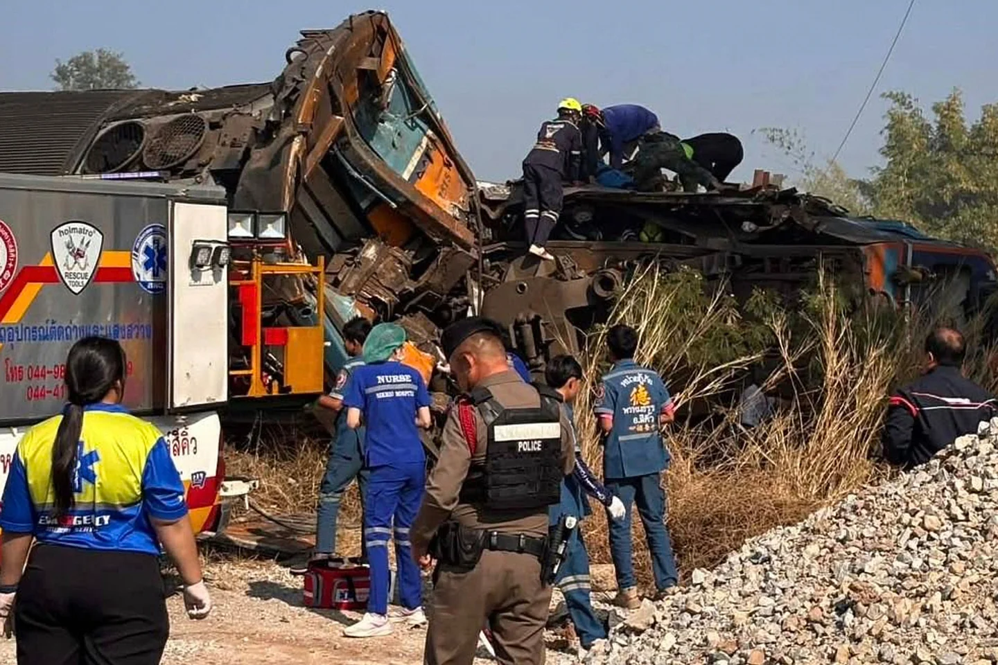 Construction Crane Falls On Passenger Train In Thailand, Killing At Least 22