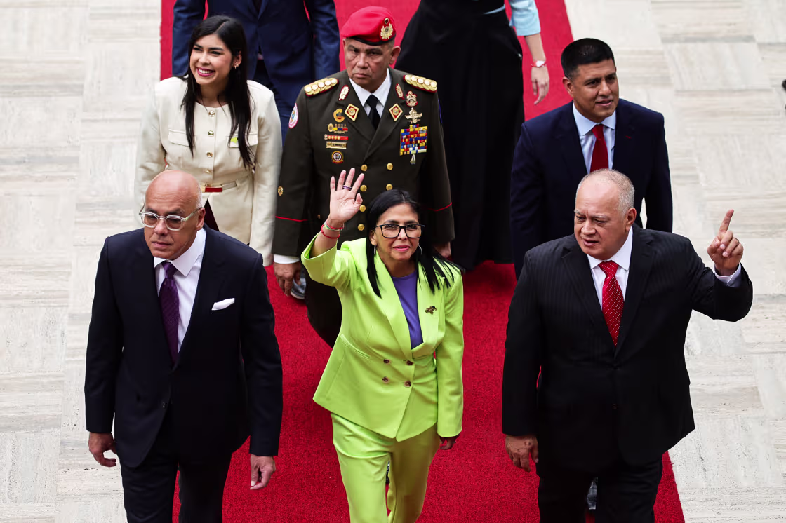 Nicolás Maduro is still the `legitimate president` of Venezuela, acting leader Delcy Rodriguez says