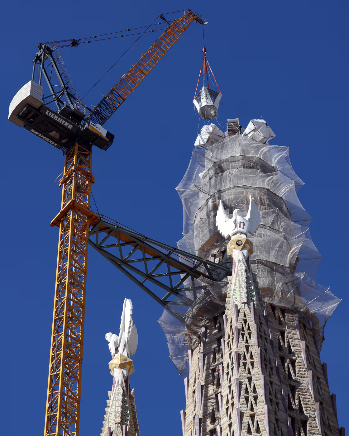 Barcelona`s Sagrada Familia reaches its maximum height after more than 140 years