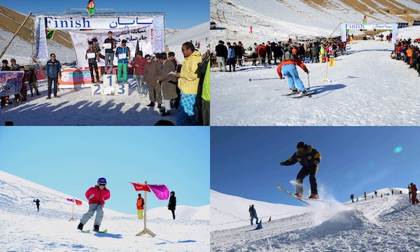 Bamiyan youth take to the slopes in first skiing contest of the season 