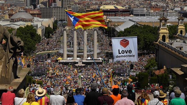  Massive rally held in Barcelona in support of independence referendum