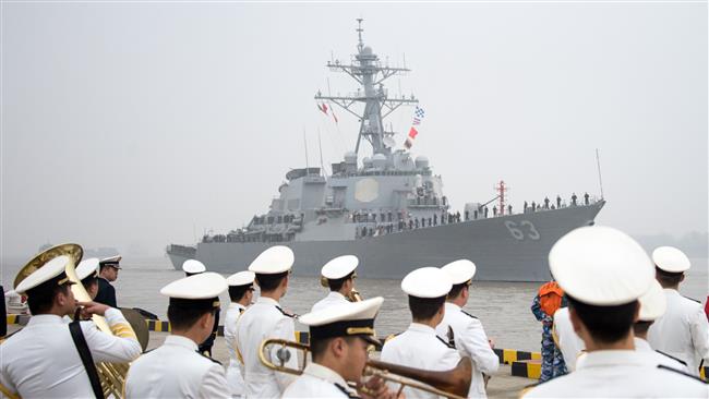 US Navy warship sails near Chinese island