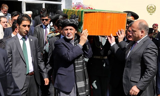  President Ghani Warns Taliban at Abdyanis Funeral