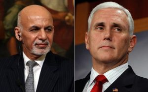  Ghani and pence discuss US strategy impact on Afghanistanian forces and Taliban
