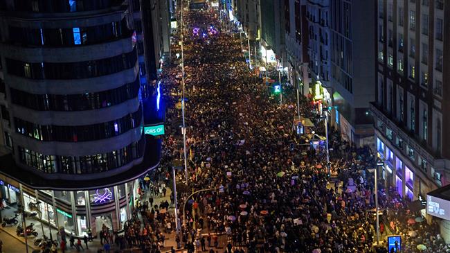 Millions rally in Spain on International Womens Day